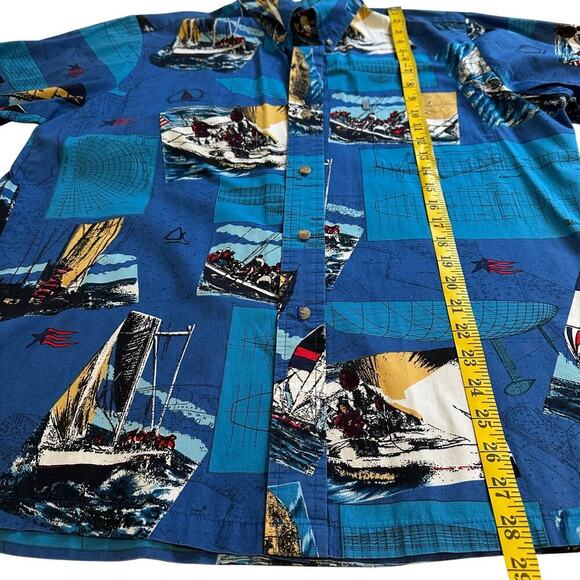 Vintage Kahala Hawaiian Islands America’s Cup Camp Shirt Large - Picture 5 of 7